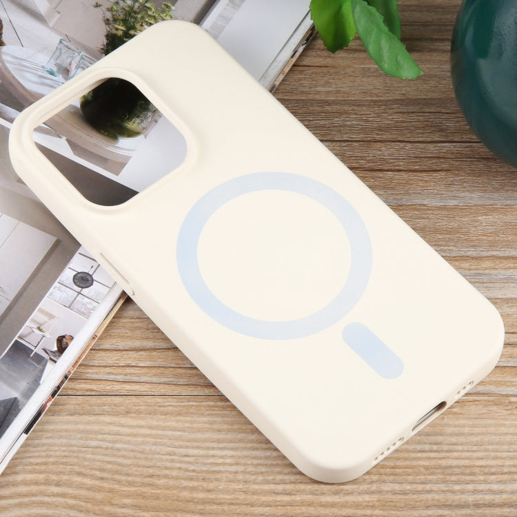 For iPhone 11 Pro Max MagSafe Liquid Silicone Phone Case(White) - iPhone 11 Pro Max Cases by PMC TechLife | Online Shopping South Africa | PMC TechLife