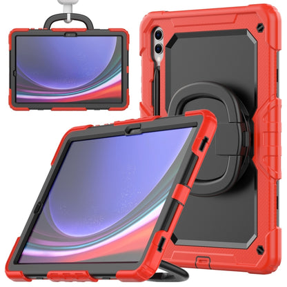 For Samsung Galaxy Tab S9+ / S10+ D Type Silicone Hybrid PC Tablet Case with Handle Holder(Red) - Galaxy Tab S9+ Cases by PMC Jewellery | Online Shopping South Africa | PMC Jewellery | Buy Now Pay Later Mobicred