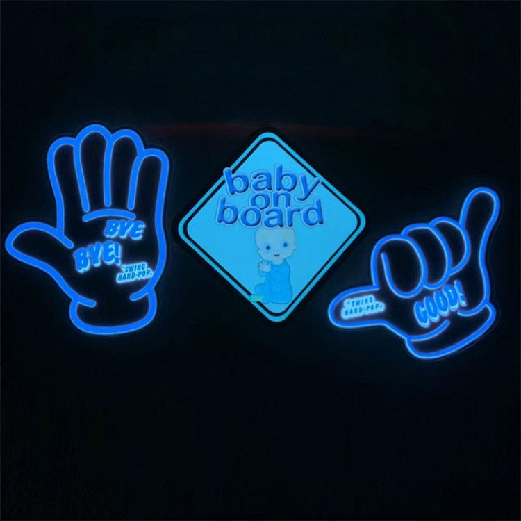 EL Luminous Car Stickers Cold Light Car Stickers Car Luminous Pattern Decoration(Tik Tok) - Decorative Sticker by PMC Jewellery | Online Shopping South Africa | PMC Jewellery | Buy Now Pay Later Mobicred