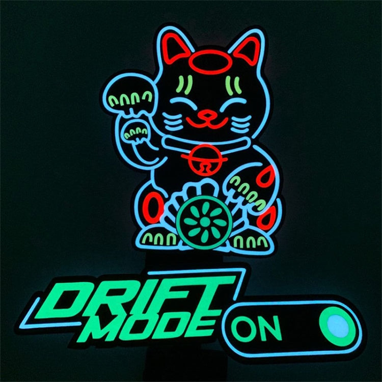 EL Luminous Car Stickers Cold Light Car Stickers Car Luminous Pattern Decoration(Cat) - Decorative Sticker by PMC Jewellery | Online Shopping South Africa | PMC Jewellery | Buy Now Pay Later Mobicred