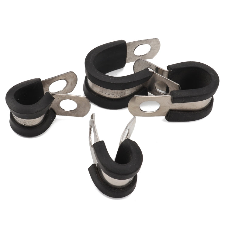 42 PCS Car Rubber Cushion Pipe Clamps Stainless Steel Clamps - Booster Cable & Clip by PMC Jewellery | Online Shopping South Africa | PMC Jewellery | Buy Now Pay Later Mobicred