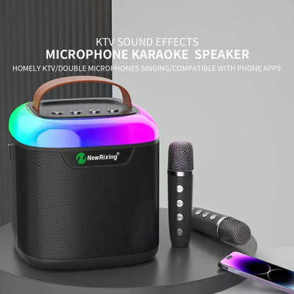 New RiXing NR8805 TWS Portable Smart Bluetooth Speaker with RGB Lighting(Black) - Desktop Speaker by NewRixing | Online Shopping South Africa | PMC Jewellery | Buy Now Pay Later Mobicred