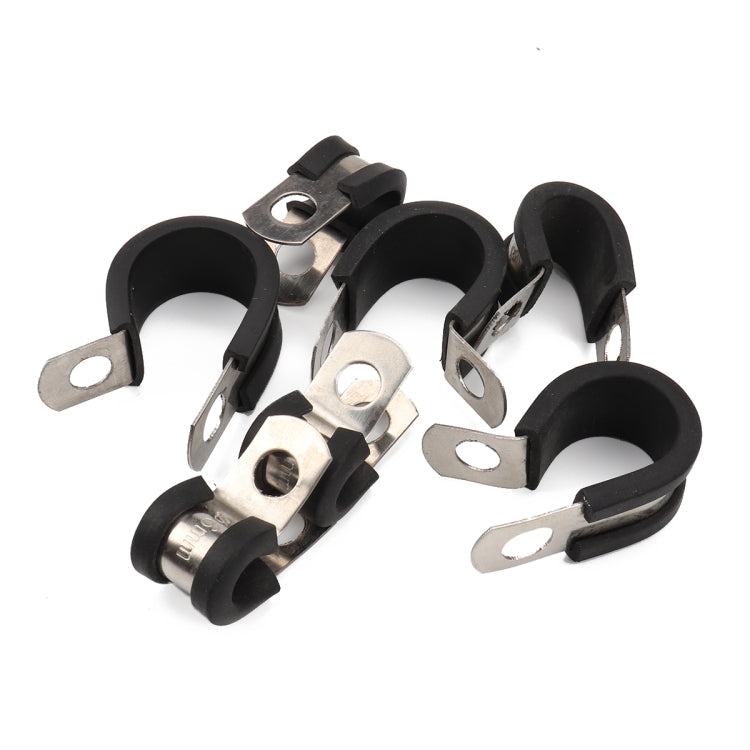 48 PCS Car Rubber Cushion Pipe Clamps Stainless Steel Clamps - Booster Cable & Clip by PMC Jewellery | Online Shopping South Africa | PMC Jewellery | Buy Now Pay Later Mobicred