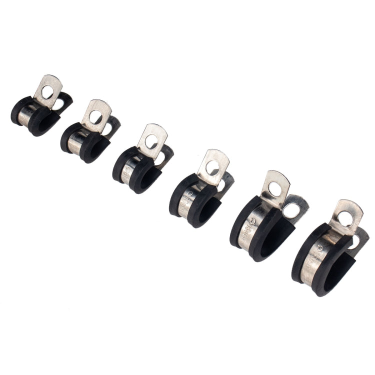 52 PCS Car Rubber Cushion Pipe Clamps Stainless Steel Clamps - Booster Cable & Clip by PMC Jewellery | Online Shopping South Africa | PMC Jewellery | Buy Now Pay Later Mobicred