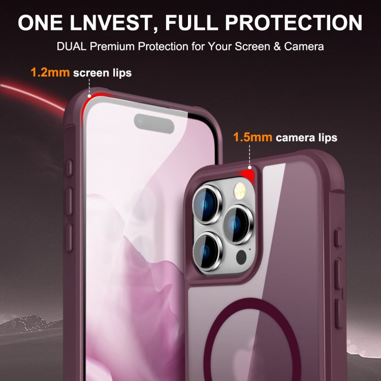 For iPhone 15 Pro MagSafe Magnetic Phone Case(Wine Red) - iPhone 15 Pro Cases by PMC Jewellery | Online Shopping South Africa | PMC Jewellery