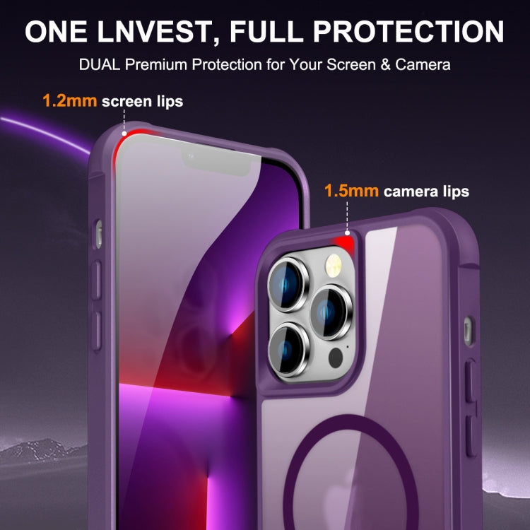 For iPhone 13 Pro Max / 12 Pro Max MagSafe Magnetic Phone Case(Purple) - iPhone 13 Pro Max Cases by PMC Jewellery | Online Shopping South Africa | PMC Jewellery