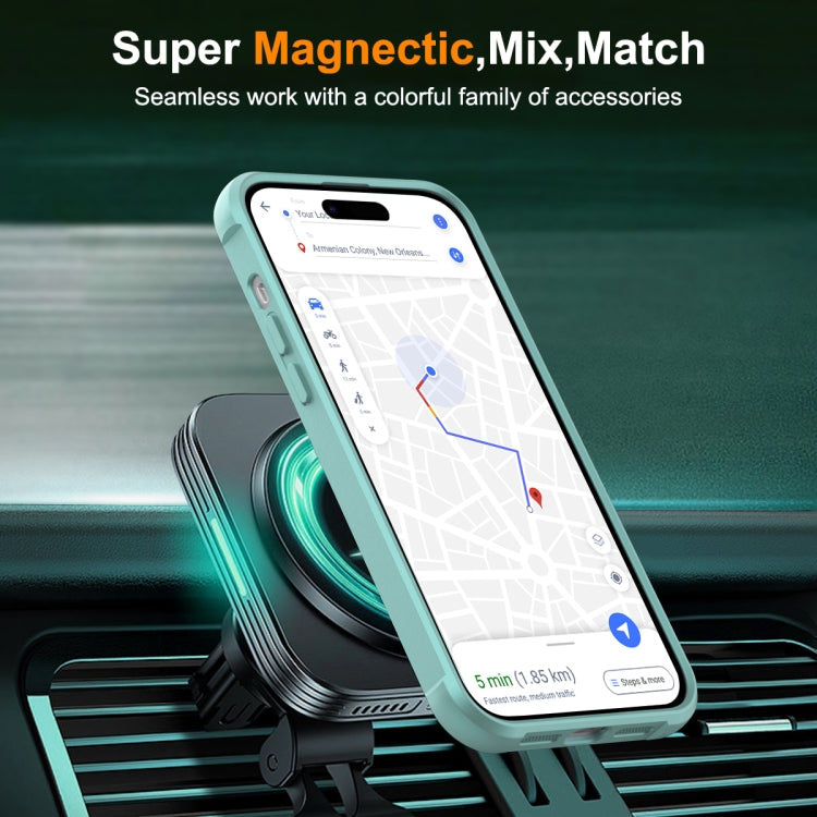 For iPhone 14 Pro MagSafe Magnetic Rotating Holder Phone Case(Lake Blue) - iPhone 14 Pro Cases by PMC Jewellery | Online Shopping South Africa | PMC Jewellery