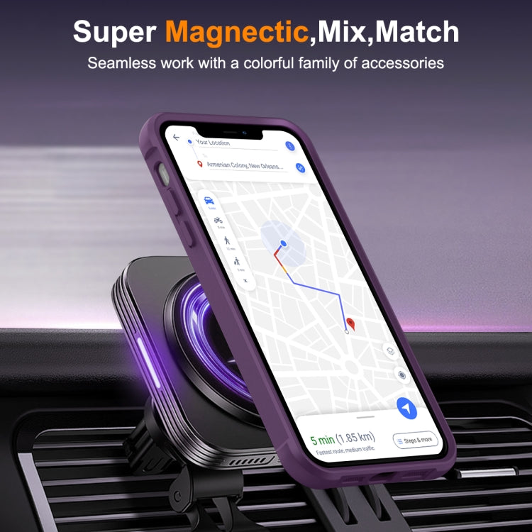 For iPhone 11 MagSafe Magnetic Rotating Holder Phone Case(Purple) - iPhone 11 Cases by PMC Jewellery | Online Shopping South Africa | PMC Jewellery