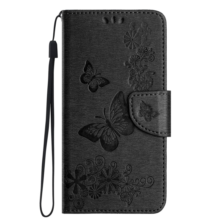 For iPhone 16 Butterfly Embossed Flip Leather Phone Case(Black) - iPhone 16 Cases by PMC Jewellery | Online Shopping South Africa | PMC Jewellery | Buy Now Pay Later Mobicred