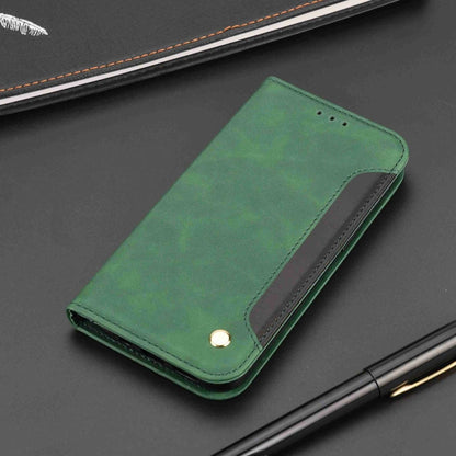 For iPhone 16 Pro Skin Feel Splicing Leather Phone Case(Green) - iPhone 16 Pro Cases by PMC Jewellery | Online Shopping South Africa | PMC Jewellery | Buy Now Pay Later Mobicred