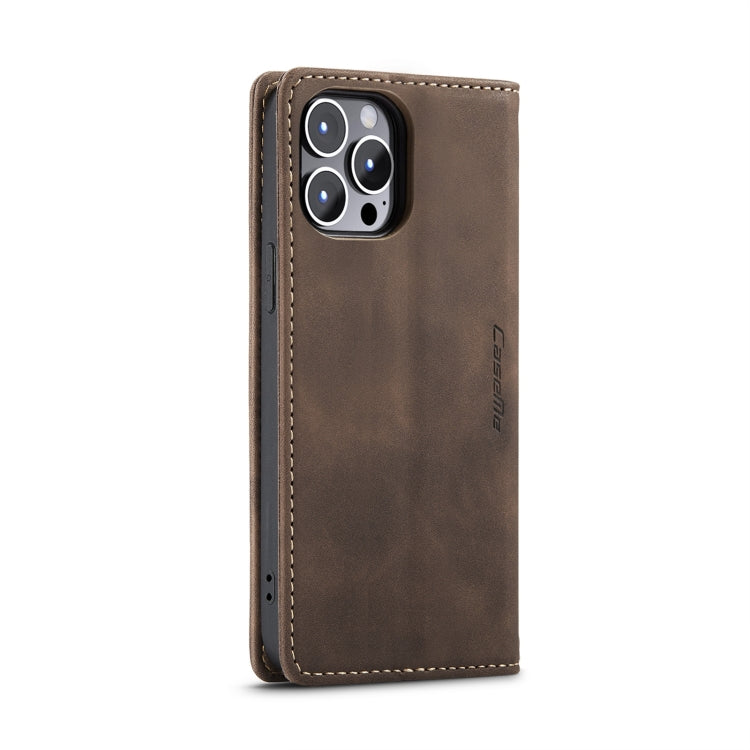 For iPhone 15 Pro CaseMe 013 Multifunctional Horizontal Flip Leather Phone Case(Coffee) - iPhone 15 Pro Cases by CaseMe | Online Shopping South Africa | PMC Jewellery | Buy Now Pay Later Mobicred