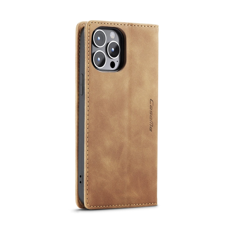 For iPhone 15 Pro CaseMe 013 Multifunctional Horizontal Flip Leather Phone Case(Brown) - iPhone 15 Pro Cases by CaseMe | Online Shopping South Africa | PMC Jewellery | Buy Now Pay Later Mobicred