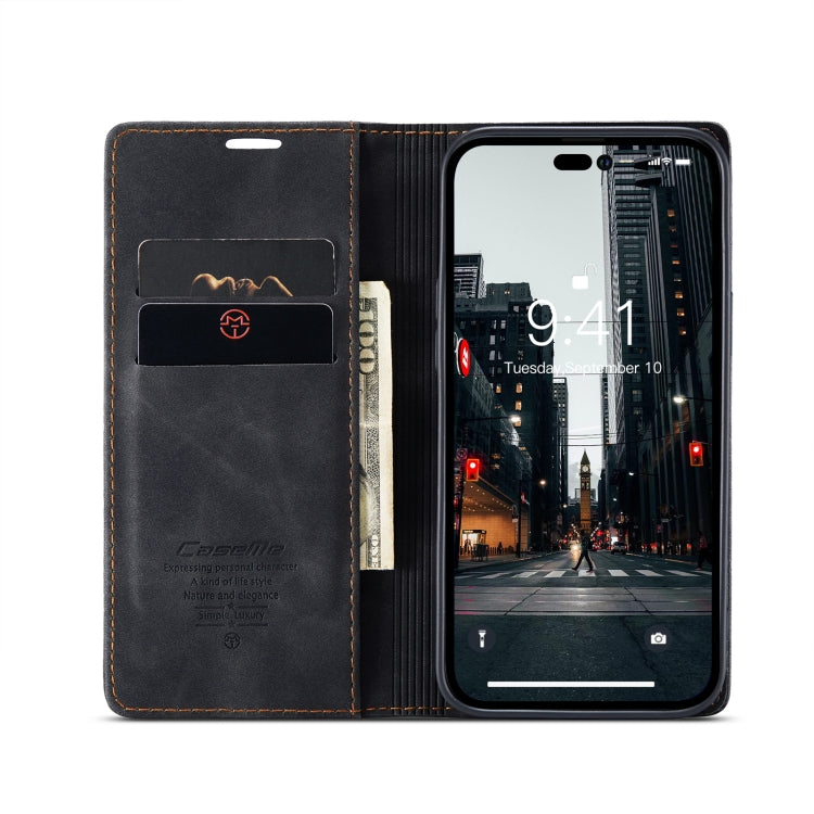 For iPhone 15 Pro CaseMe 013 Multifunctional Horizontal Flip Leather Phone Case(Black) - iPhone 15 Pro Cases by CaseMe | Online Shopping South Africa | PMC Jewellery | Buy Now Pay Later Mobicred