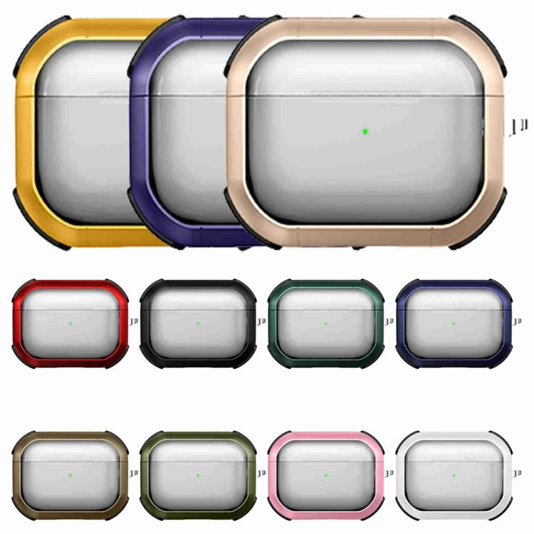 For AirPods Pro Thunder Transparent Armor Wireless Earphones Protective Case(White) - For AirPods Pro by PMC Jewellery | Online Shopping South Africa | PMC Jewellery | Buy Now Pay Later Mobicred