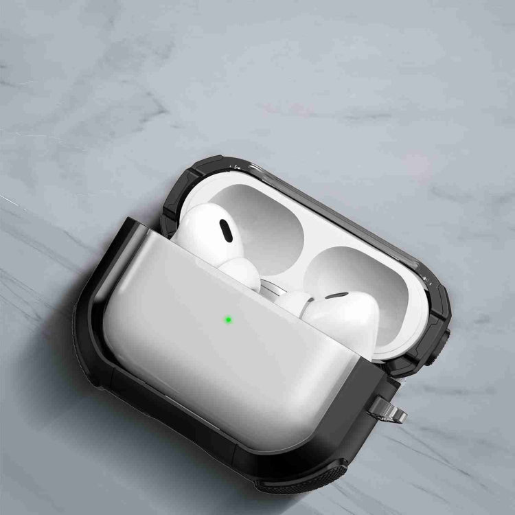 For AirPods Pro Thunder Transparent Armor Wireless Earphones Protective Case(Pink) - For AirPods Pro by PMC Jewellery | Online Shopping South Africa | PMC Jewellery | Buy Now Pay Later Mobicred