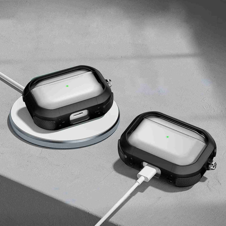 For AirPods 3 Thunder Transparent Armor Wireless Earphones Protective Case(Gold) - For AirPods 3 by PMC Jewellery | Online Shopping South Africa | PMC Jewellery | Buy Now Pay Later Mobicred