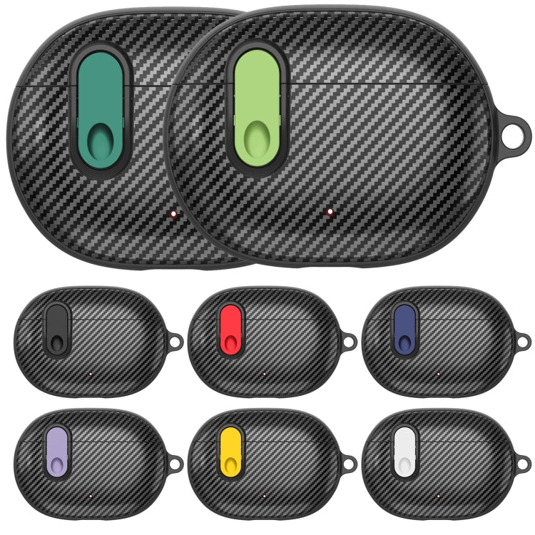 For Beats Studio Buds Switch Carbon Fiber Wireless Earphones Protective Case(Black Purple) - Other Case by PMC Jewellery | Online Shopping South Africa | PMC Jewellery | Buy Now Pay Later Mobicred