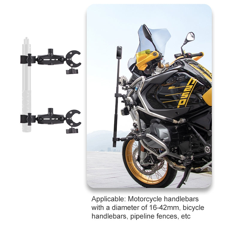 Motorcycle Dual-heads Crabs Clamps Handlebar Fixed Mount, Length:22cm - Mount & Holder by PMC Jewellery | Online Shopping South Africa | PMC Jewellery | Buy Now Pay Later Mobicred