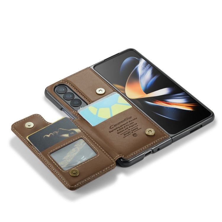 For Samsung Galaxy Z Fold4 5G CaseMe C22 PC+TPU Business Style RFID Anti-theft Leather Phone Case(Brown) - Galaxy Z Fold4 5G Cases by CaseMe | Online Shopping South Africa | PMC Jewellery | Buy Now Pay Later Mobicred