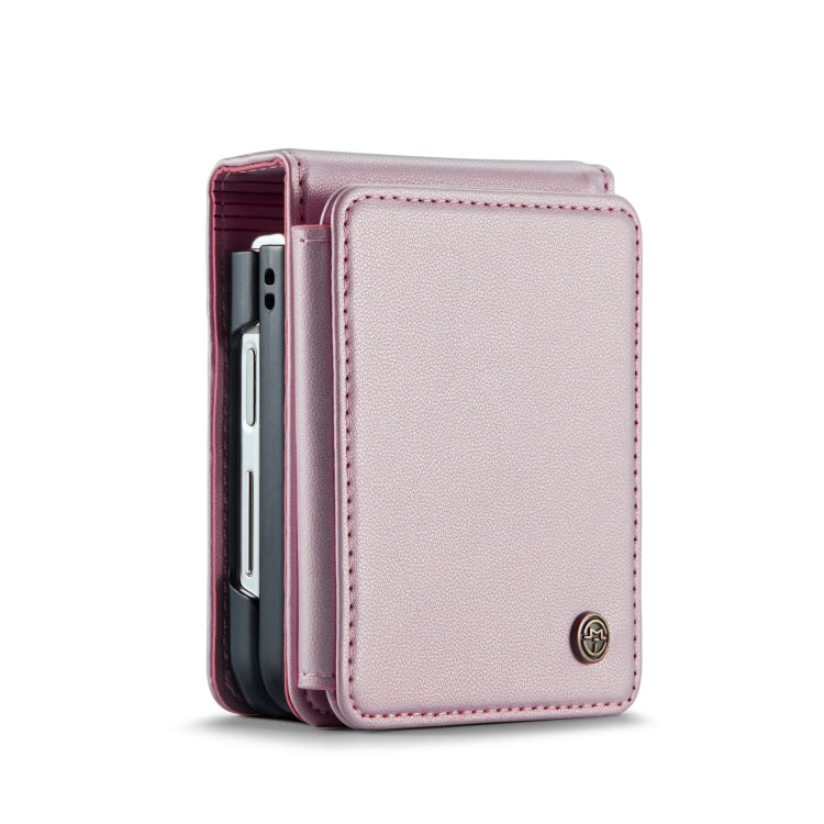 For Samsung Galaxy Z Flip3 5G CaseMe C22 PC+TPU Business Style RFID Anti-theft Leather Phone Case(Pink) - Galaxy Phone Cases by CaseMe | Online Shopping South Africa | PMC Jewellery | Buy Now Pay Later Mobicred