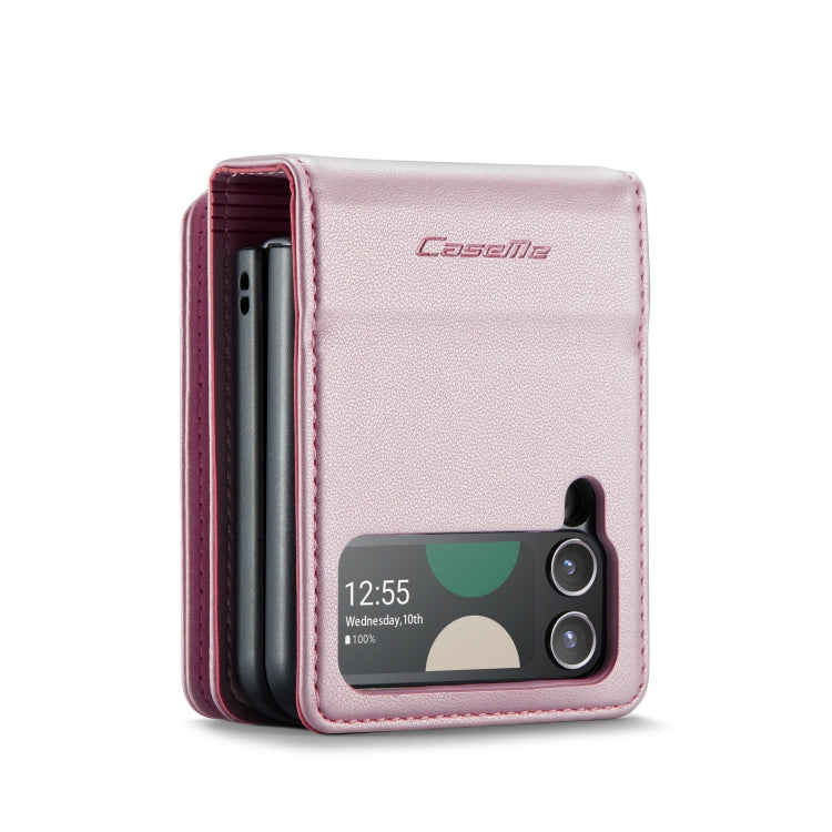 For Samsung Galaxy Z Flip3 5G CaseMe C22 PC+TPU Business Style RFID Anti-theft Leather Phone Case(Pink) - Galaxy Phone Cases by CaseMe | Online Shopping South Africa | PMC Jewellery | Buy Now Pay Later Mobicred