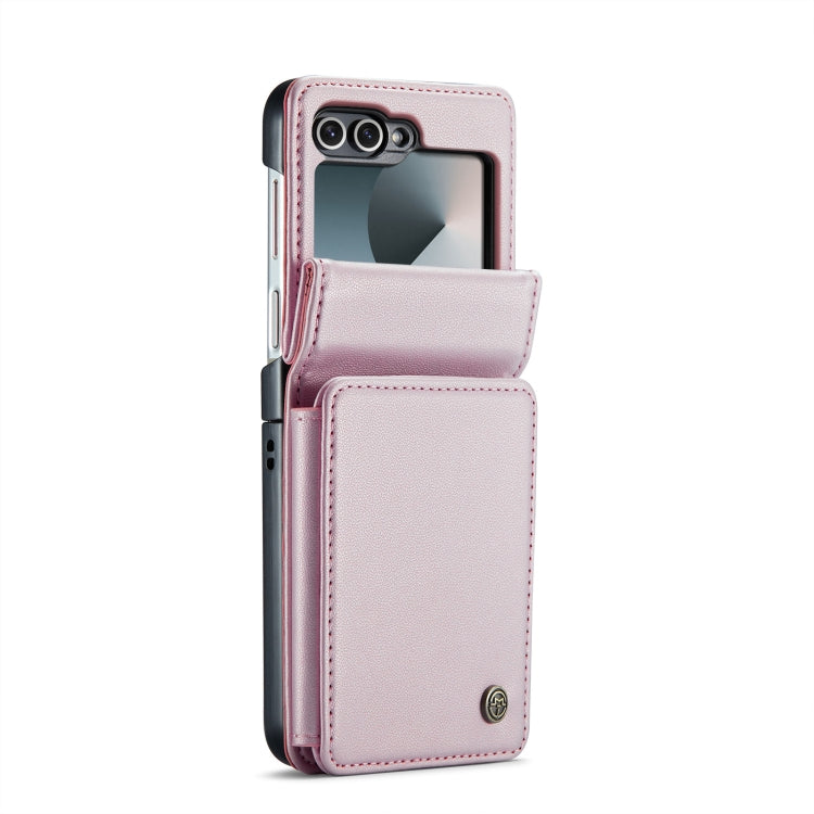 For Samsung Galaxy Z Flip6 5G CaseMe C22 PC+TPU Business Style RFID Anti-theft Leather Phone Case(Pink) - Galaxy Z Flip6 5G Cases by CaseMe | Online Shopping South Africa | PMC Jewellery | Buy Now Pay Later Mobicred