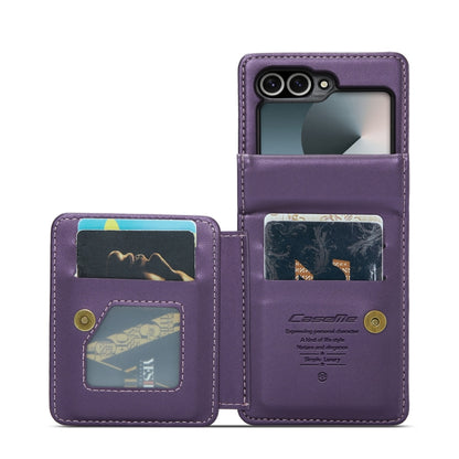 For Samsung Galaxy Z Flip6 5G CaseMe C22 PC+TPU Business Style RFID Anti-theft Leather Phone Case(Purple) - Galaxy Z Flip6 5G Cases by CaseMe | Online Shopping South Africa | PMC Jewellery | Buy Now Pay Later Mobicred