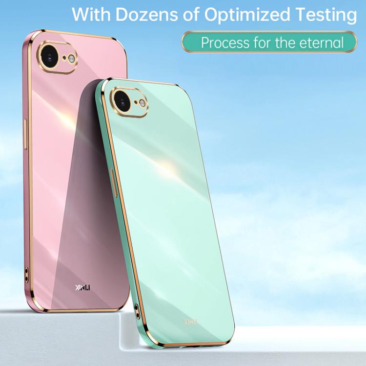 For iPhone 16e XINLI Straight Edge 6D Electroplate TPU Phone Case(Black) - free shipping - PMc TechLife - Order now!