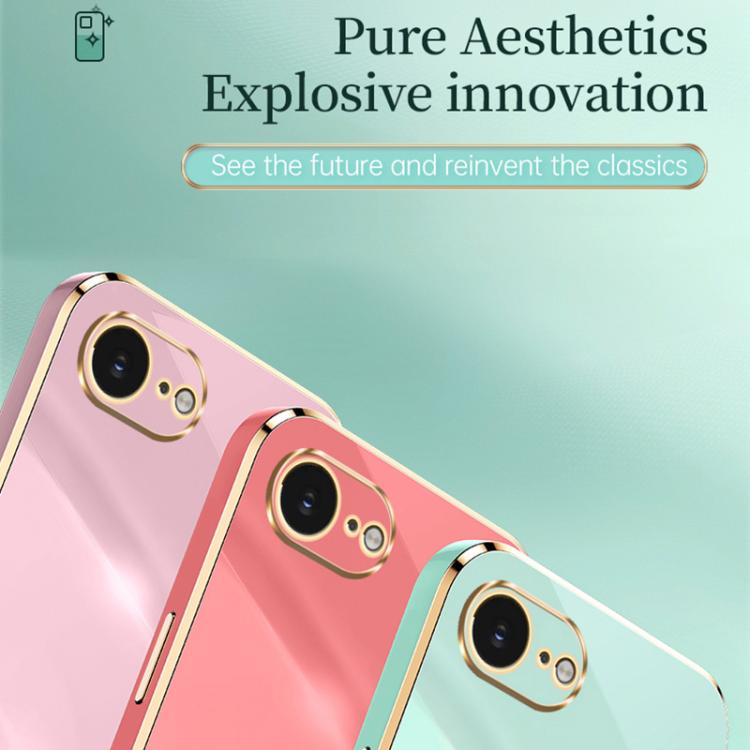 For iPhone 16e XINLI Straight Edge 6D Electroplate TPU Phone Case(Black) - free shipping - PMc TechLife - Order now!
