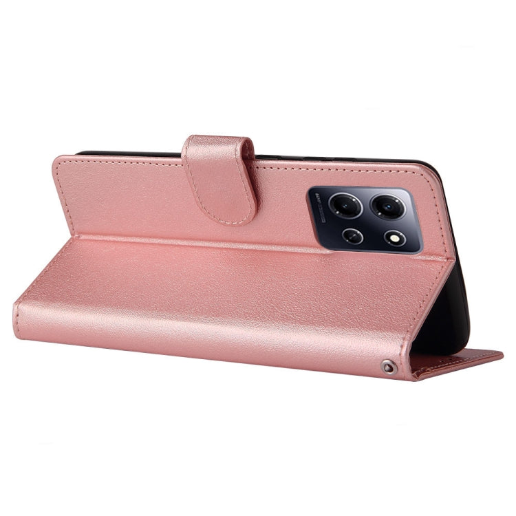 For Infinix Note 30i 3 Card Slots Multifunctional Leather Phone Case(Rose Gold) - Infinix Cases by PMC Jewellery | Online Shopping South Africa | PMC Jewellery | Buy Now Pay Later Mobicred