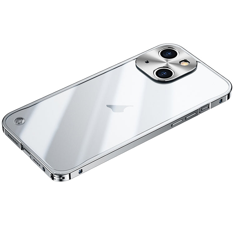 For iPhone 15 Plus Metal Frame Frosted PC Shockproof Phone Case(Silver) - iPhone 15 Plus Cases by PMC Jewellery | Online Shopping South Africa | PMC Jewellery