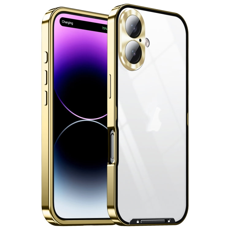 For iPhone 16 Frosted Metal Phone Case(Gold) - iPhone 16 Cases by PMC Jewellery | Online Shopping South Africa | PMC Jewellery | Buy Now Pay Later Mobicred