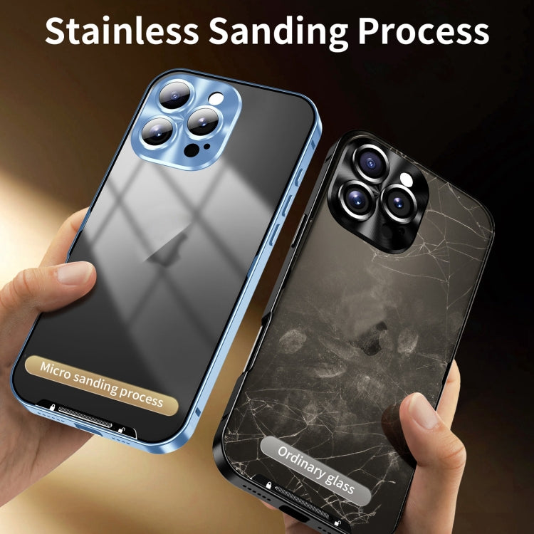 For iPhone 16 Pro Frosted Metal Phone Case(Blue) - iPhone 16 Pro Cases by PMC Jewellery | Online Shopping South Africa | PMC Jewellery | Buy Now Pay Later Mobicred