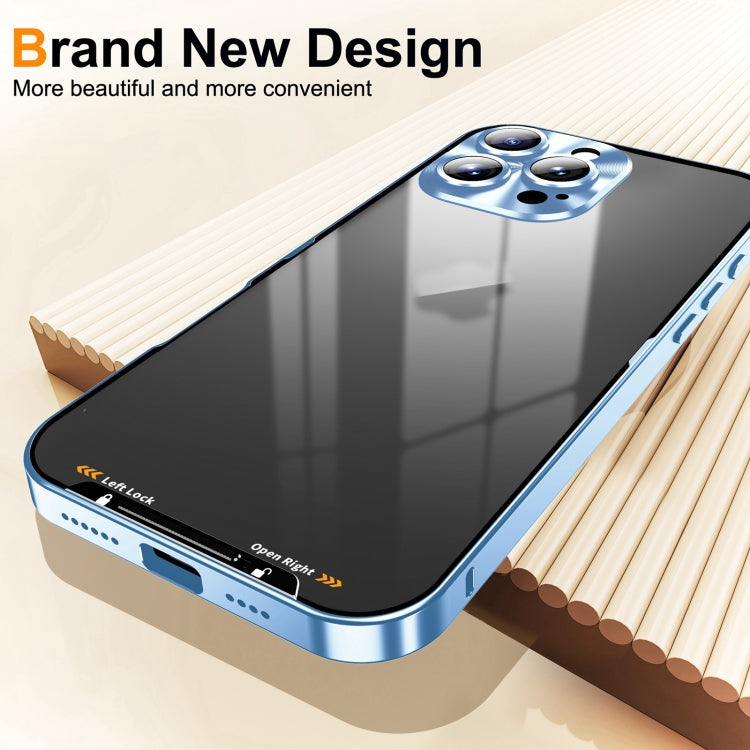 For iPhone 16 Pro Frosted Metal Phone Case(Blue) - iPhone 16 Pro Cases by PMC Jewellery | Online Shopping South Africa | PMC Jewellery | Buy Now Pay Later Mobicred