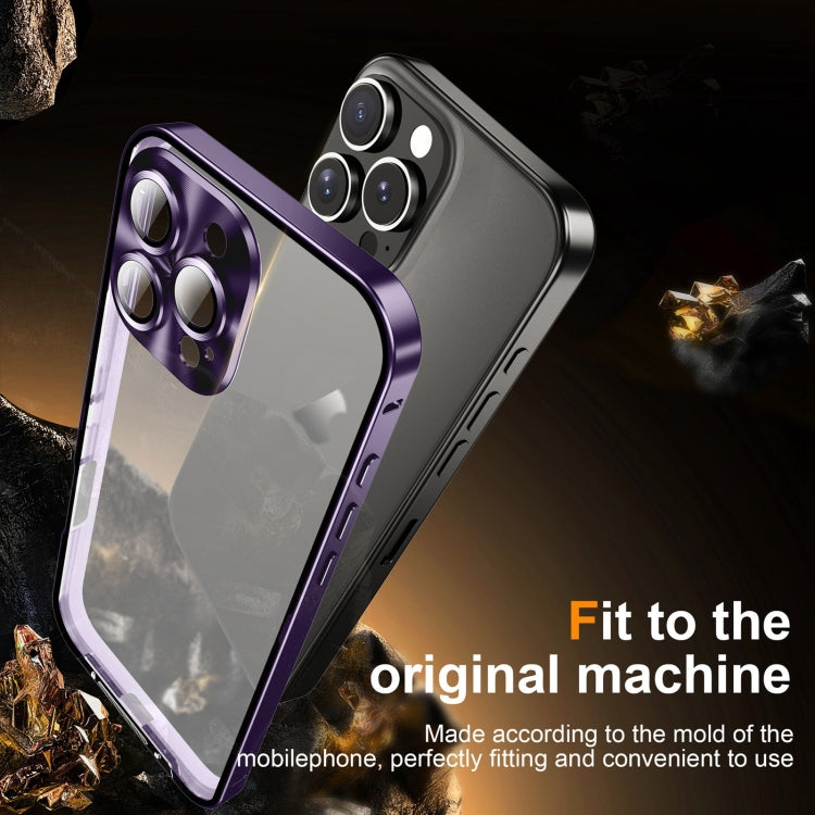 For iPhone 16 Pro Frosted Metal Phone Case(Purple) - iPhone 16 Pro Cases by PMC Jewellery | Online Shopping South Africa | PMC Jewellery | Buy Now Pay Later Mobicred