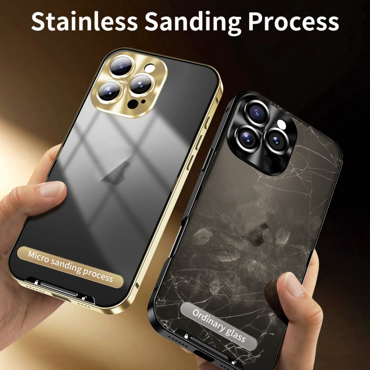 For iPhone 16 Pro Frosted Metal Phone Case(Gold) - iPhone 16 Pro Cases by PMC Jewellery | Online Shopping South Africa | PMC Jewellery | Buy Now Pay Later Mobicred