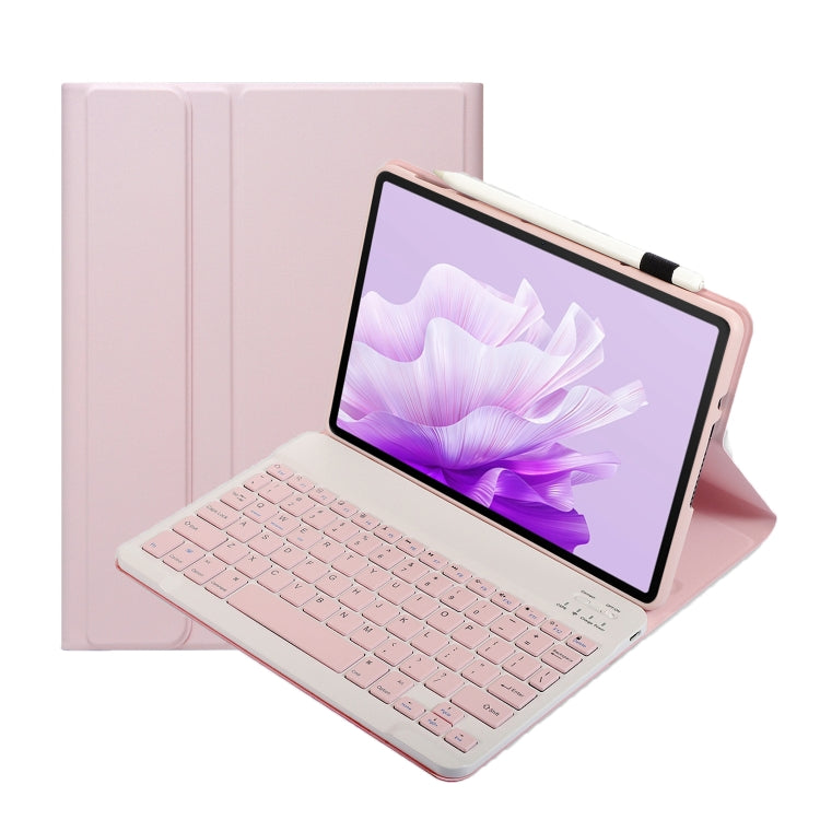 For Huawei MatePad Air 11.5 inch 2023 AH14 Lambskin Texture Ultra-thin Detachable Bluetooth Keyboard Leather Case(Pink) - Huawei Keyboard by PMC Jewellery | Online Shopping South Africa | PMC Jewellery