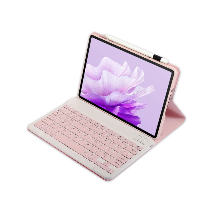 For Huawei MatePad Air 11.5 inch 2023 AH14 Lambskin Texture Ultra-thin Detachable Bluetooth Keyboard Leather Case(Pink) - Huawei Keyboard by PMC Jewellery | Online Shopping South Africa | PMC Jewellery