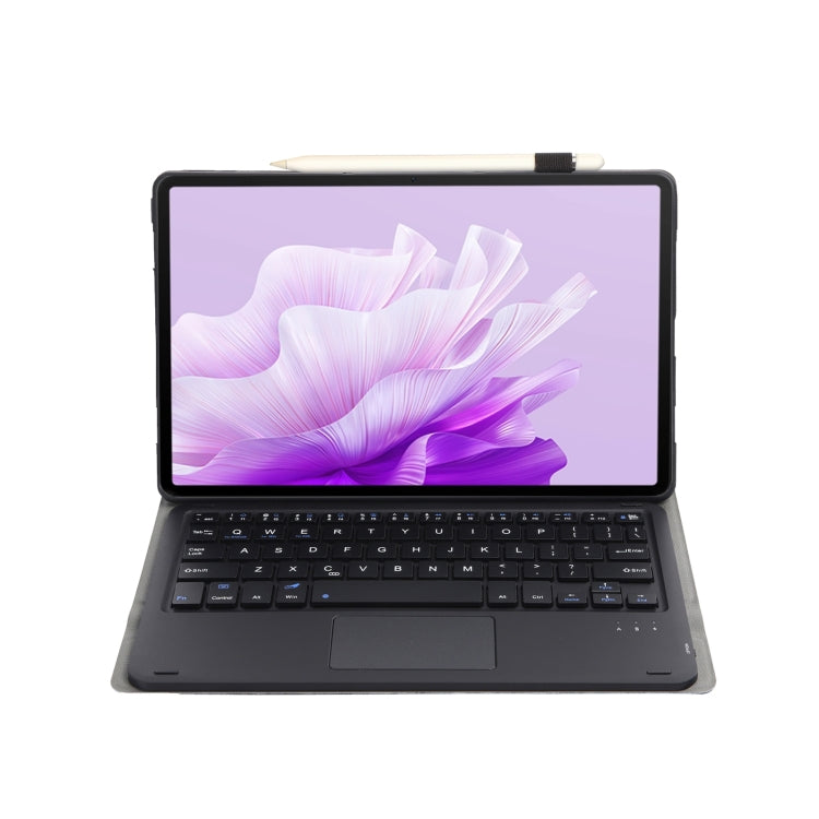 For Huawei MatePad Air 11.5 inch 2023 AH14-A Lambskin Texture Ultra-thin Detachable Bluetooth Keyboard Leather Case with Touchpad(Black) - Huawei Keyboard by PMC Jewellery | Online Shopping South Africa | PMC Jewellery