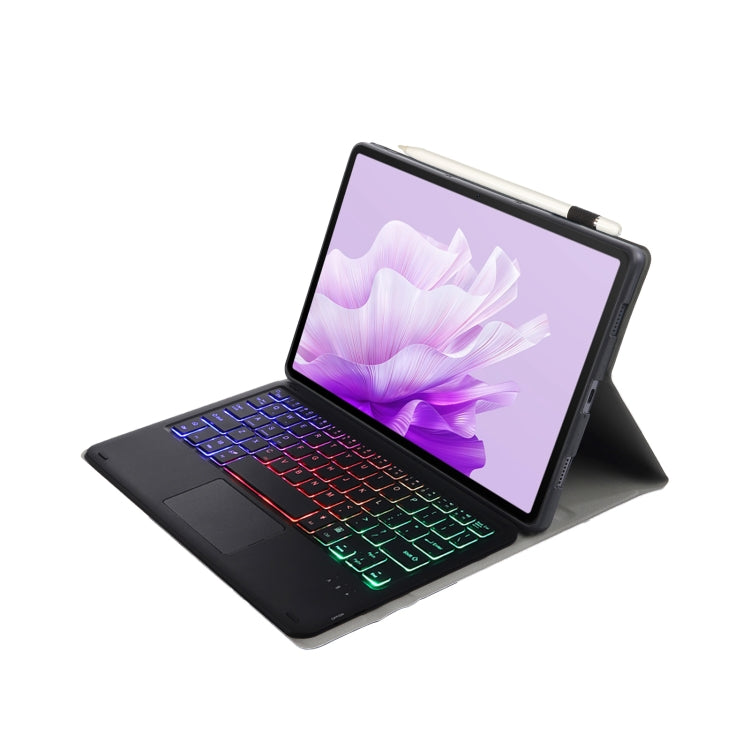 For Huawei MatePad Air 11.5 inch 2023 AH14-AS Lambskin Texture Ultra-thin Detachable Backlight Bluetooth Keyboard Leather Case with Touchpad(Black) - Huawei Keyboard by PMC TechLife | Online Shopping South Africa | PMC TechLife