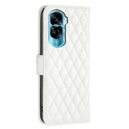 For Honor 90 Lite/X50i Diamond Lattice Wallet Flip Leather Phone Case(White) - Honor Cases by PMC Jewellery | Online Shopping South Africa | PMC Jewellery | Buy Now Pay Later Mobicred