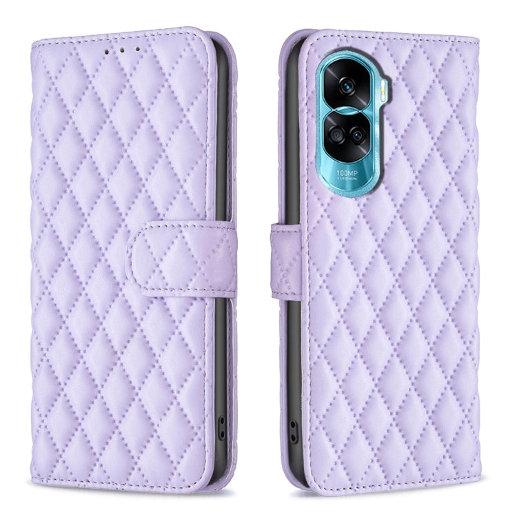 For Honor 90 Lite/X50i Diamond Lattice Wallet Flip Leather Phone Case(Purple) - Honor Cases by PMC Jewellery | Online Shopping South Africa | PMC Jewellery | Buy Now Pay Later Mobicred