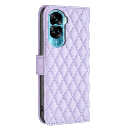 For Honor 90 Lite/X50i Diamond Lattice Wallet Flip Leather Phone Case(Purple) - Honor Cases by PMC Jewellery | Online Shopping South Africa | PMC Jewellery | Buy Now Pay Later Mobicred