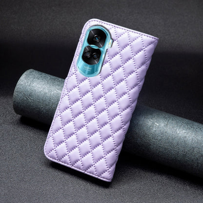 For Honor 90 Lite/X50i Diamond Lattice Wallet Flip Leather Phone Case(Purple) - Honor Cases by PMC Jewellery | Online Shopping South Africa | PMC Jewellery | Buy Now Pay Later Mobicred