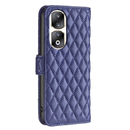 For Honor 90 Pro Diamond Lattice Wallet Flip Leather Phone Case(Blue) - Honor Cases by PMC Jewellery | Online Shopping South Africa | PMC Jewellery | Buy Now Pay Later Mobicred