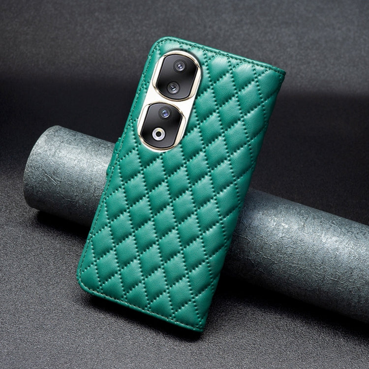 For Honor 90 Pro Diamond Lattice Wallet Flip Leather Phone Case(Green) - Honor Cases by PMC Jewellery | Online Shopping South Africa | PMC Jewellery | Buy Now Pay Later Mobicred