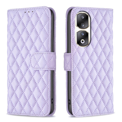 For Honor 90 Pro Diamond Lattice Wallet Flip Leather Phone Case(Purple) - Honor Cases by PMC Jewellery | Online Shopping South Africa | PMC Jewellery | Buy Now Pay Later Mobicred