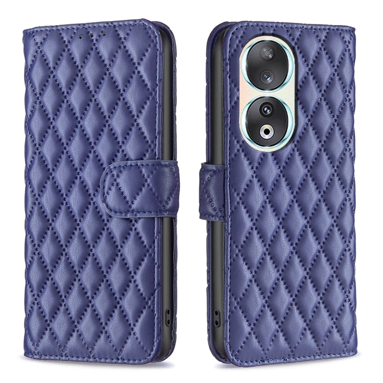 For Honor 90 5G Diamond Lattice Wallet Flip Leather Phone Case(Blue) - Honor Cases by PMC Jewellery | Online Shopping South Africa | PMC Jewellery | Buy Now Pay Later Mobicred