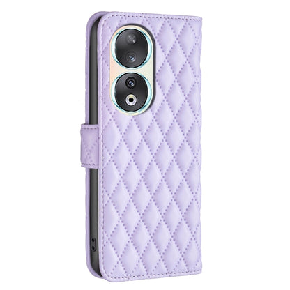 For Honor 90 5G Diamond Lattice Wallet Flip Leather Phone Case(Purple) - Honor Cases by PMC Jewellery | Online Shopping South Africa | PMC Jewellery | Buy Now Pay Later Mobicred