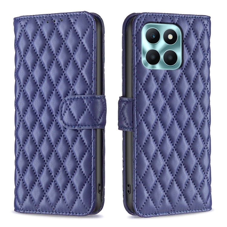 For Honor X6a Diamond Lattice Wallet Flip Leather Phone Case(Blue) - Honor Cases by PMC TechLife | Online Shopping South Africa | PMC TechLife | Buy Now Pay Later Mobicred